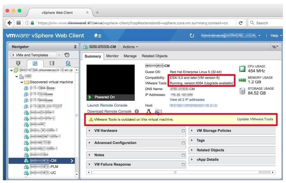 VMWare Tools Interface