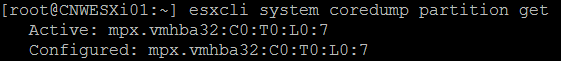 VMware core dump open SSH