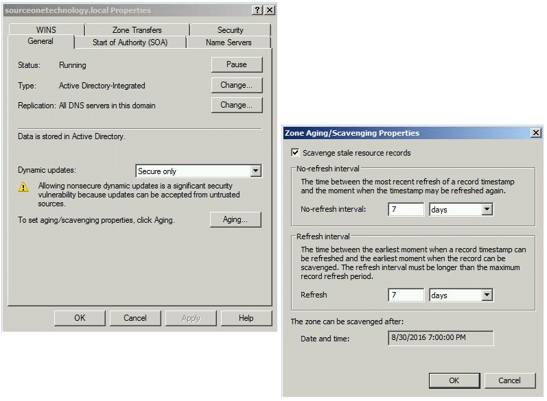 DNS Scavenging: stale resource records screenshot