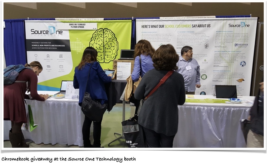 Chromebook registration at the Catholic Educators Convention in Milwaukee