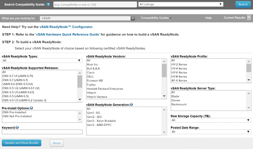 Deploying VMware vSAN - compatibility guide