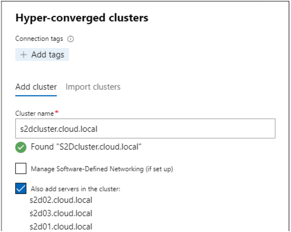 Connecting to a Storage Spaces Direct Cluster in Windows Admin Center