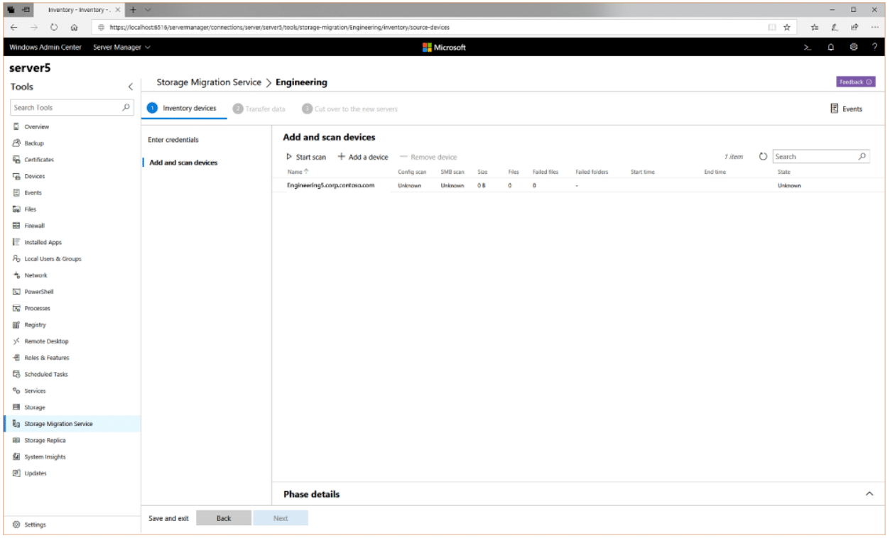 Using the Storage Migration Service to migrate to Windows Server 2019